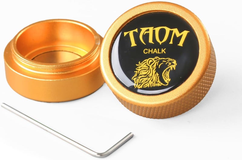 Banly TAOM Round Shaped Pool Chalk Holder, Portable Pool Chalk Cubes, Magnetic Mini Chalk Holder Pool Billiards, Pool Cue Chalk Case Container Box for Billiard Cue Tip Tool Pool Table Snooker Accessories - Image 1